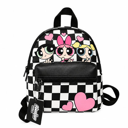 The Powerpuff Girls Black & White Checkered Backpack