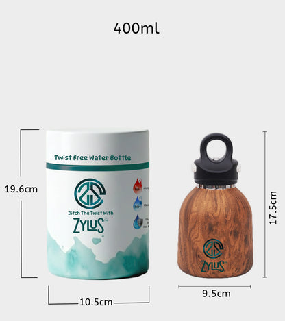 Kids Stainless Steel Insulated Twist Free Water Bottle - 400ml