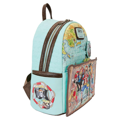 Loungefly One Piece 25th Anniversary Straw Hat Pirates Map Mini Backpack