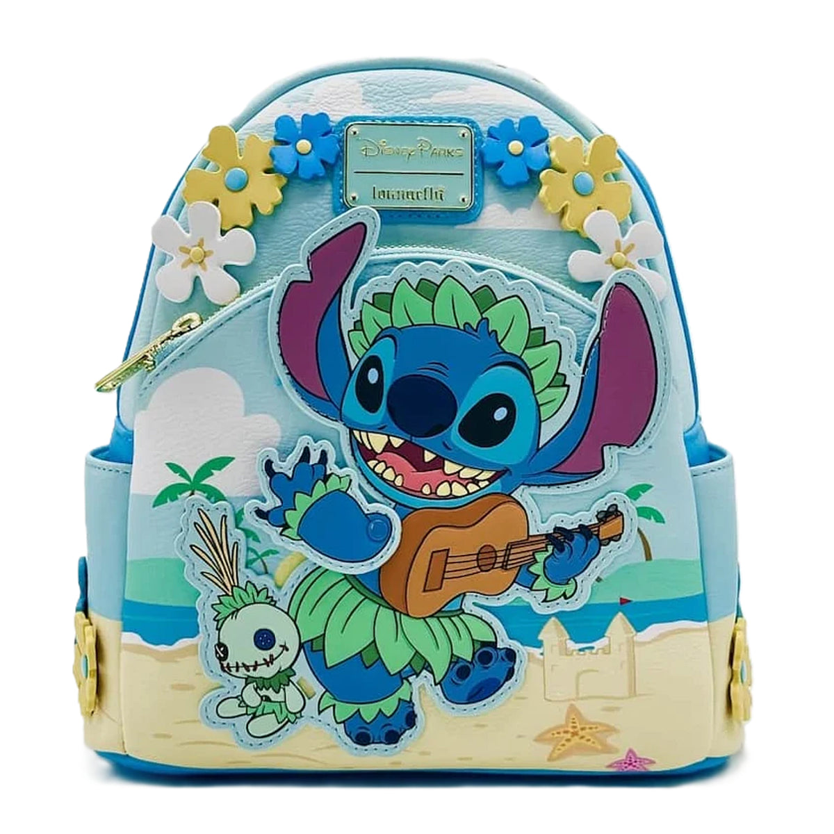 Loungefly x Disney Parks Stitch Hawaiian Beach Mini Backpack