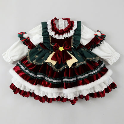 Deluxe Girls Christmas Lolita Princess Dress