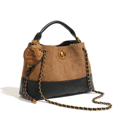 Barbie | Quilted Suede Bucket Bag