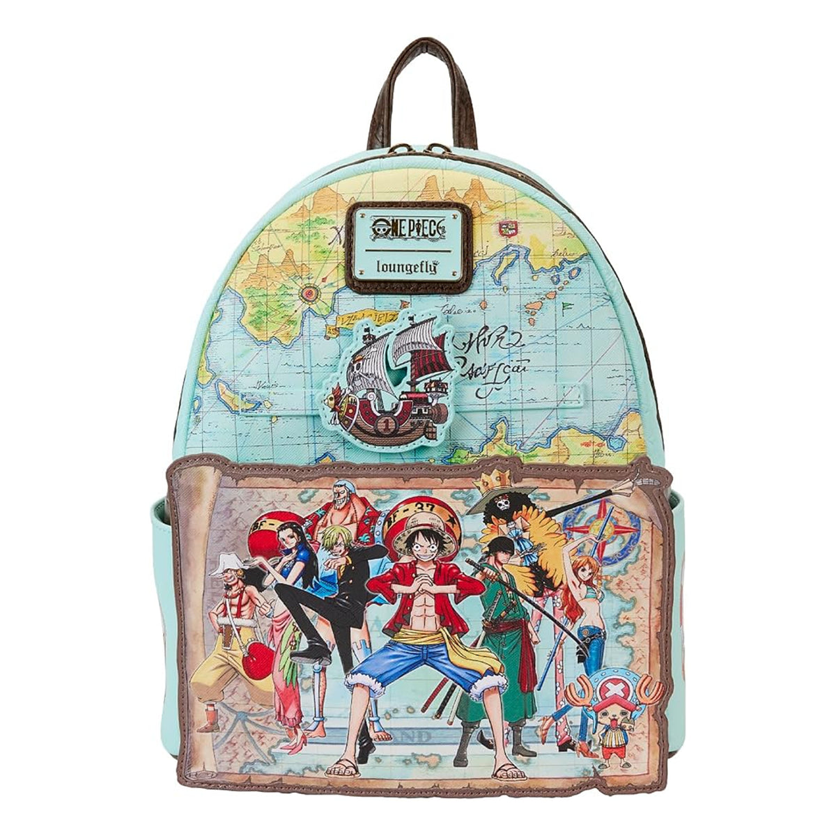 Loungefly One Piece 25th Anniversary Straw Hat Pirates Map Mini Backpack