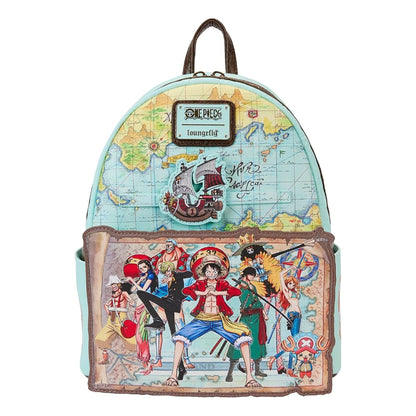 Loungefly One Piece 25th Anniversary Straw Hat Pirates Map Mini Backpack