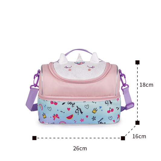 Supercute Magic Unicorn Double Decker Insulated Lunch Bag