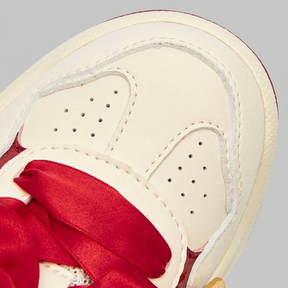 Balabala Girls' Satin Bow Low-Top Casual Kids Sneakers