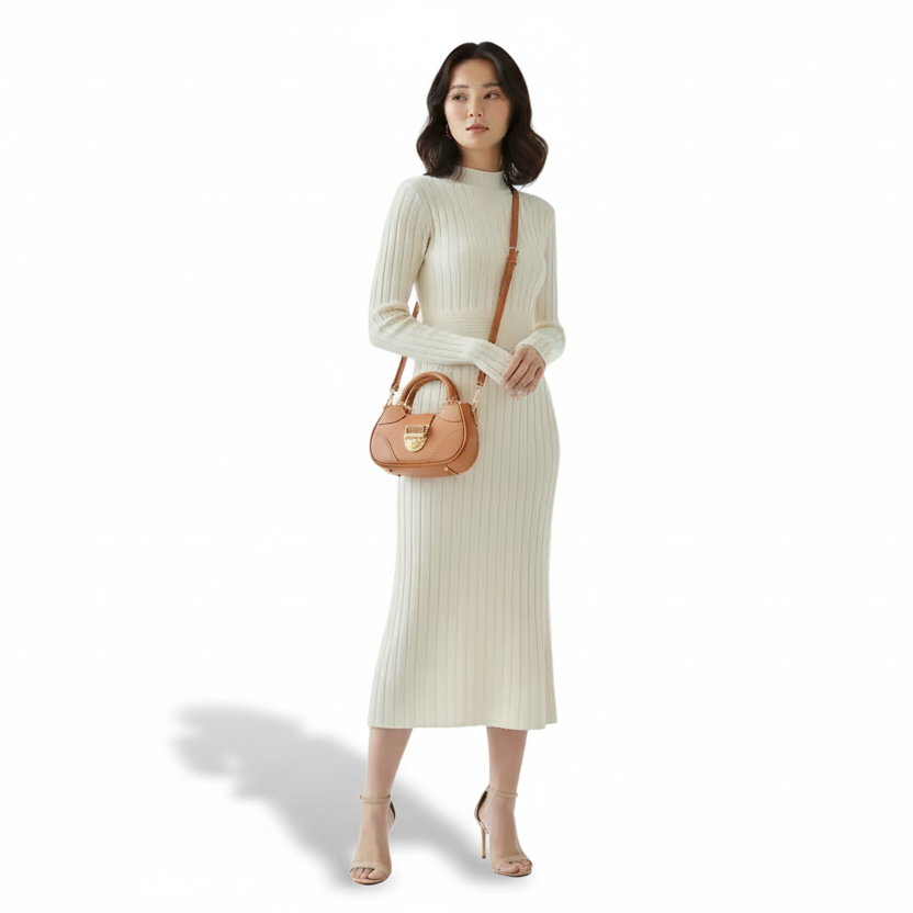 Soft Leather Half Moon Crossbody/Handbag.
