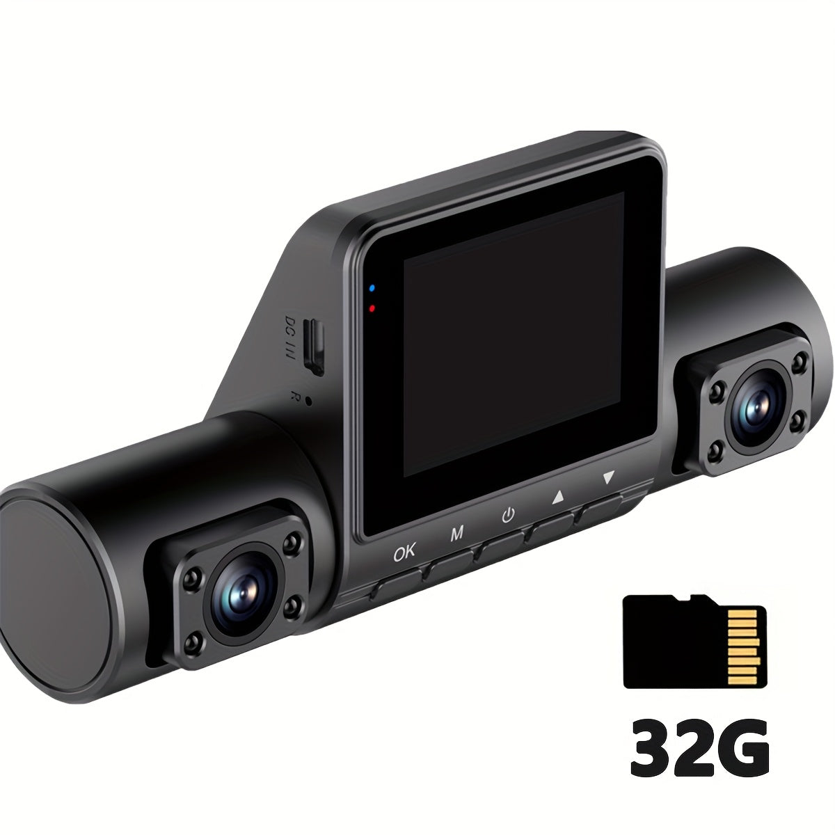4-Channel Car Dashboard Camera With FHD 1080P Front And 720P Side And Rear, Night Vision, Loop Recording, And 24-Hour Parking Surveillance