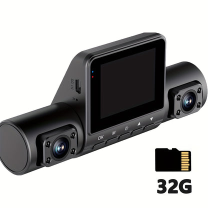 4-Channel Car Dashboard Camera With FHD 1080P Front And 720P Side And Rear, Night Vision, Loop Recording, And 24-Hour Parking Surveillance