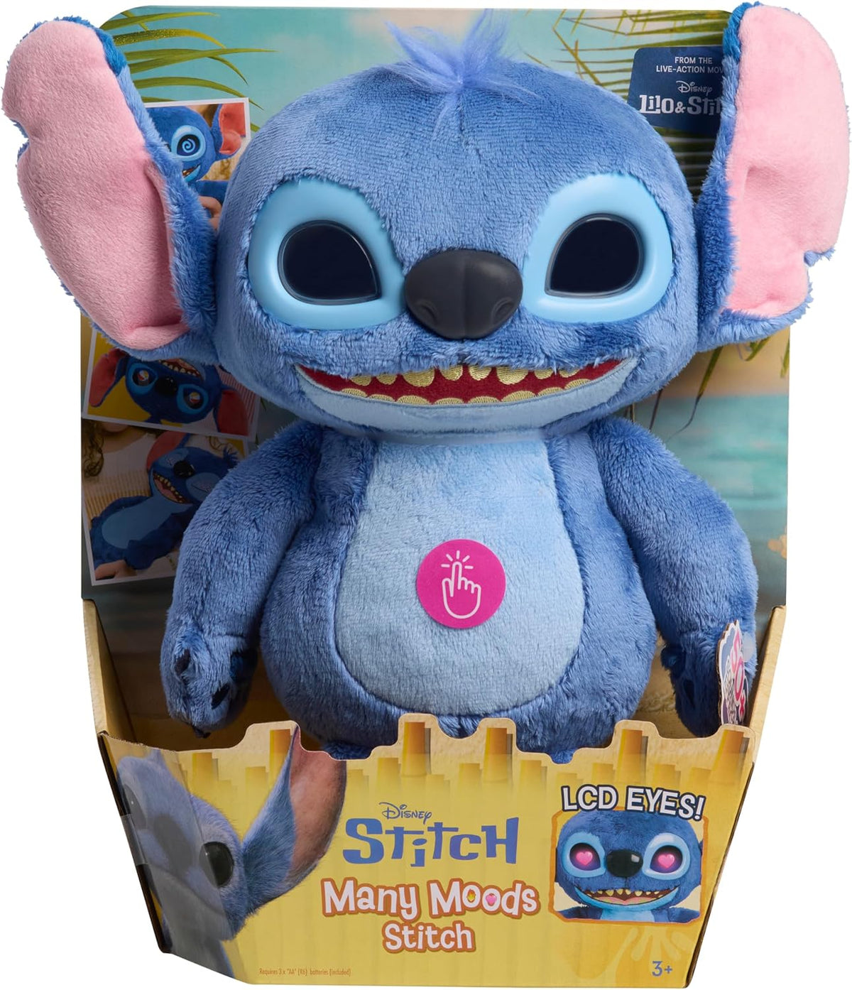 Just Play Disney Stitch Many Moods Interactive Plush with 50+ Sounds & Phrases