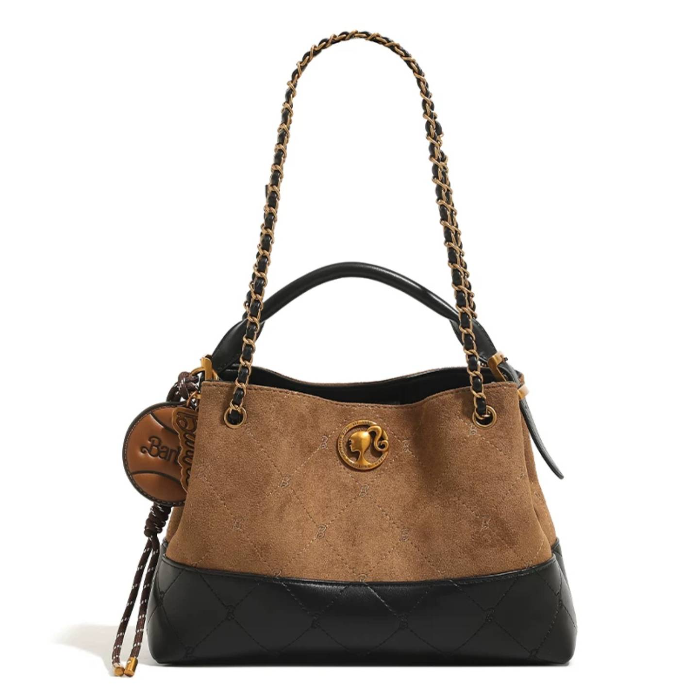 Barbie | Quilted Suede Bucket Bag