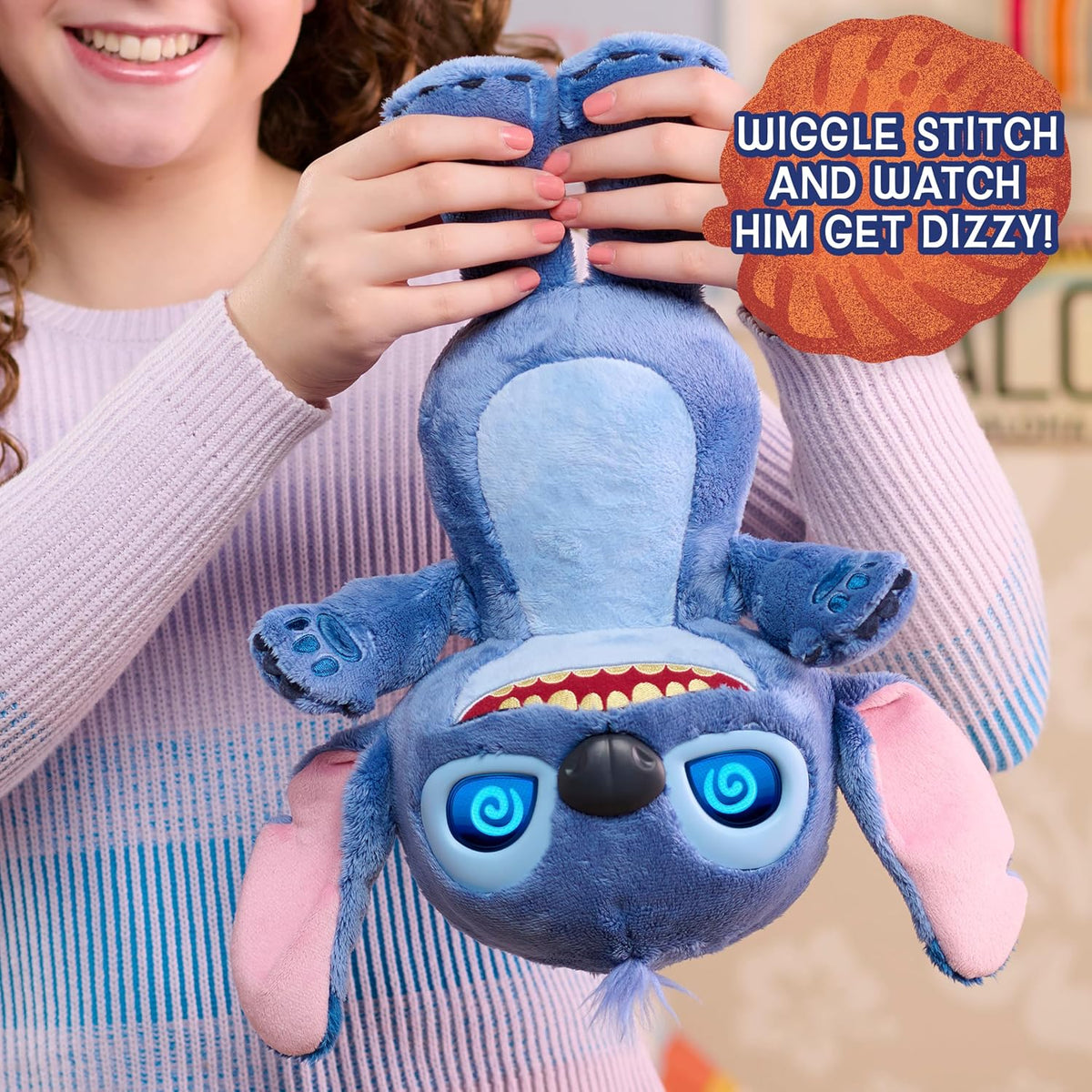 Just Play Disney Stitch Many Moods Interactive Plush with 50+ Sounds & Phrases