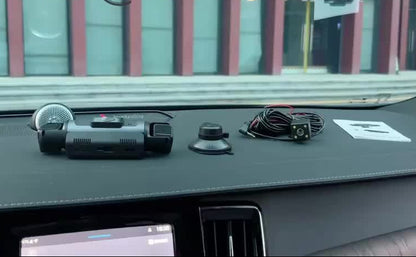 4-Channel Car Dash Camera with 1080P Front And 720P Left/Inside Right Rear DVR, Featuring Night Vision, Loop Recording, And 24-Hour Parking Monitoring for Vehicle Additions