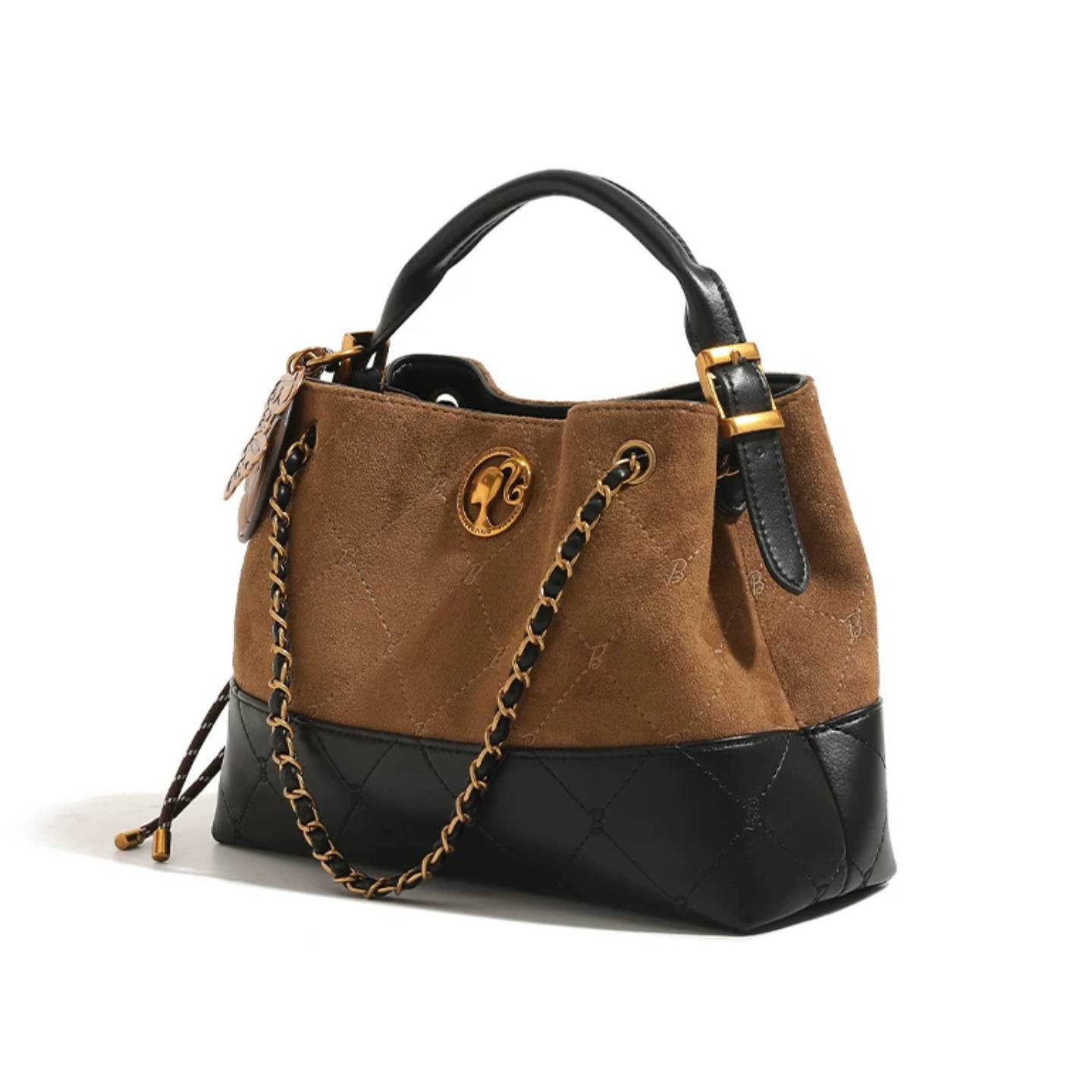 Barbie | Quilted Suede Bucket Bag
