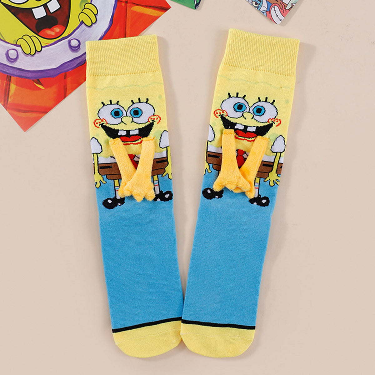 SpongeBob & Patrick 3D Crew Socks - Couple/BFF Socks