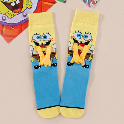 SpongeBob & Patrick 3D Crew Socks - Couple/BFF Socks