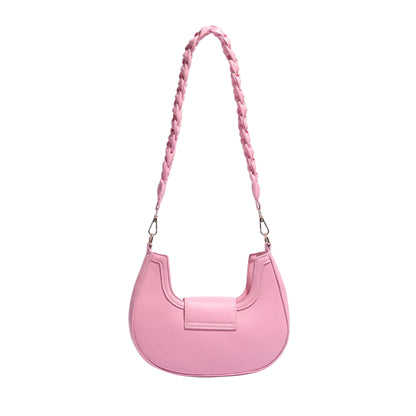 ZYLUS Women's Zebra Print Crescent Shoulder Bag