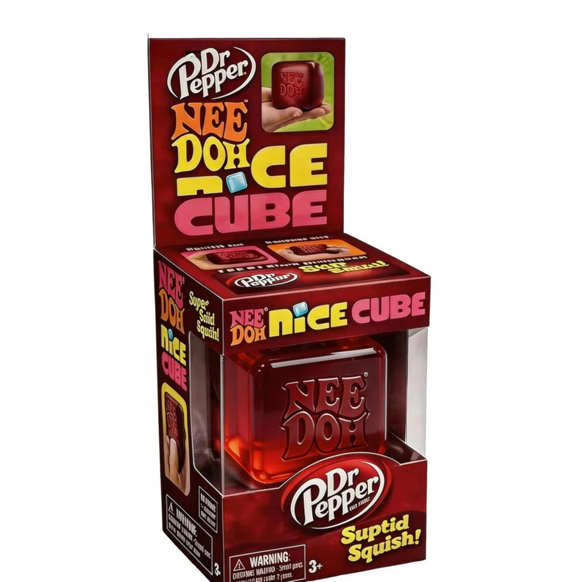 Dr Pepper x NeeDoh Nice Cube - Limited Edition Stress Relief Soda Squishy Fidget Toy