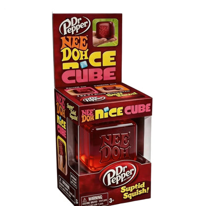 Dr Pepper x NeeDoh Nice Cube - Limited Edition Stress Relief Soda Squishy Fidget Toy