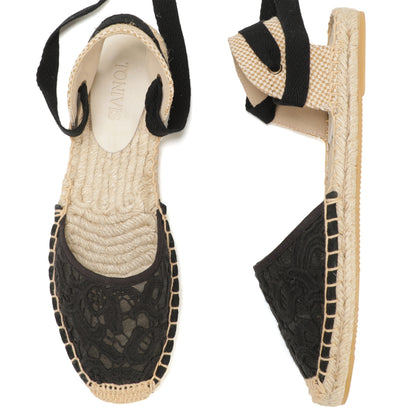 TONIVIS Women's Lace-Up Espadrille Sandals