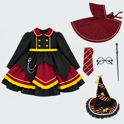 Little Gryffindor Wizard Cosplay Dress Set