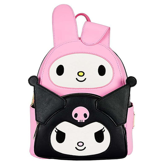 Loungefly x Sanrio My Melody and Kuromi Double Pocket Mini Backpack