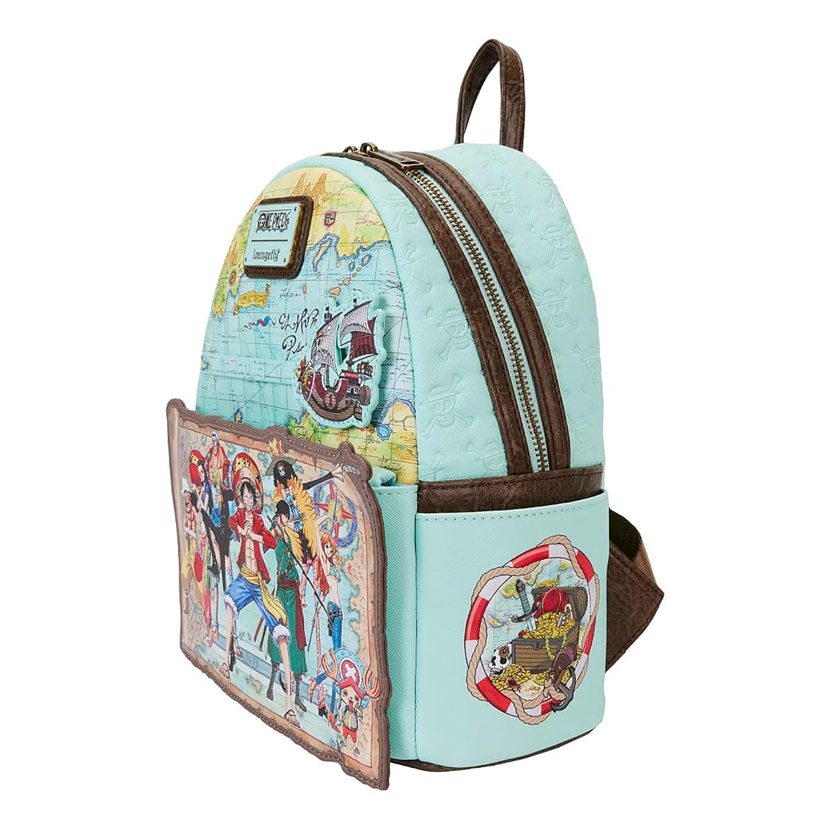 Loungefly One Piece 25th Anniversary Straw Hat Pirates Map Mini Backpack
