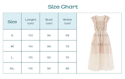 Fleur de Lace Beaded Sleeveless Midi Dress.