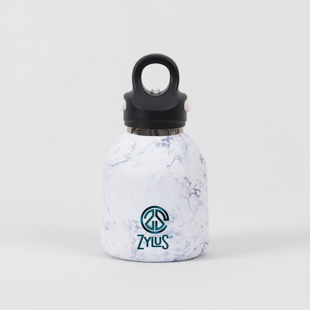 Kids Insulated Twist Free Water Bottle - Marble 400ml