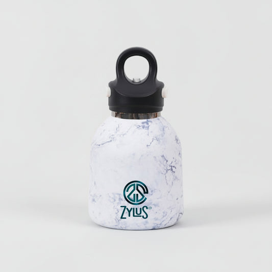 Kids Insulated Twist Free Water Bottle - Marble 400ml