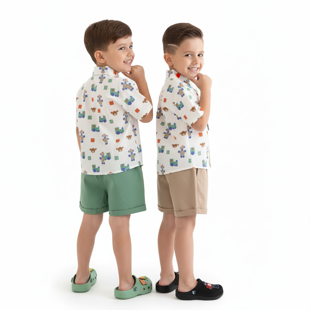 Boy's The Little Conductor Summer 3-Piece Outfit Set