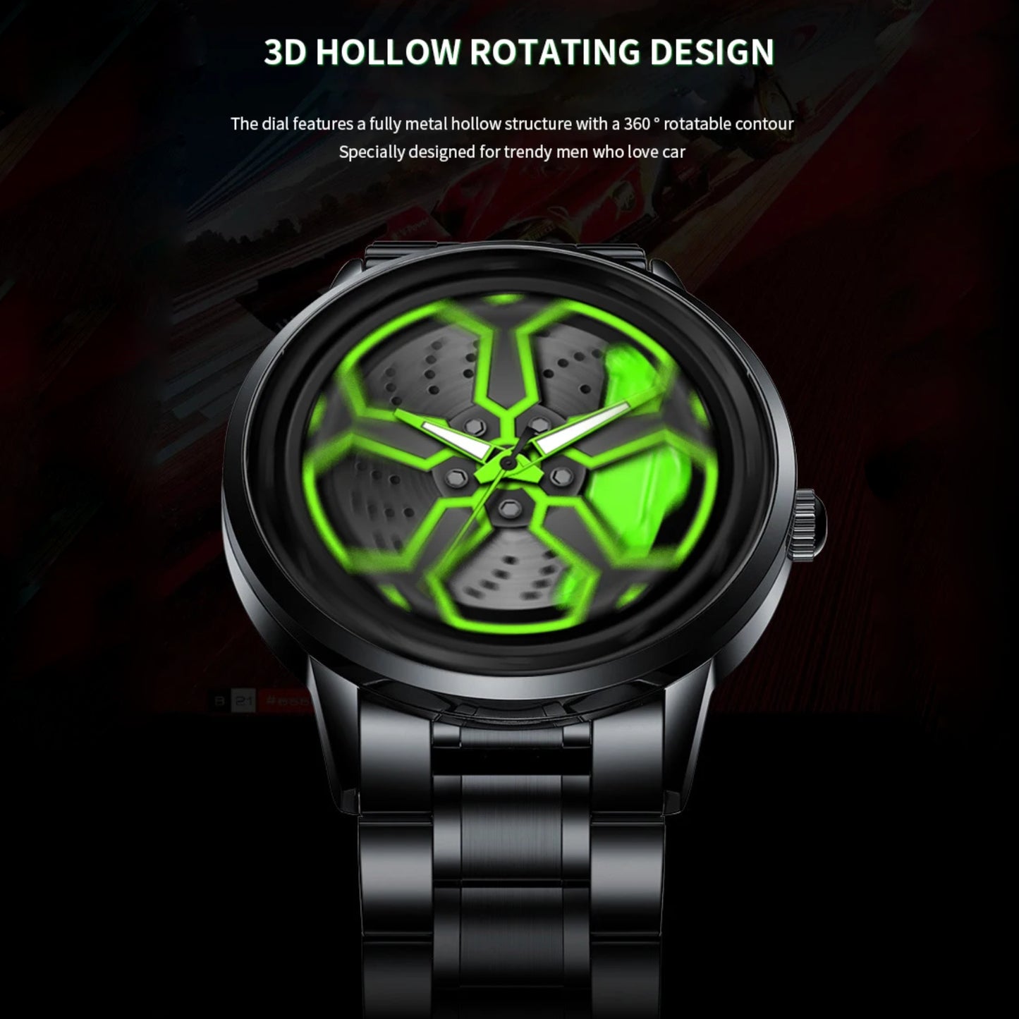 Radial Caliper GT Matt Black Quartz Wristwatch