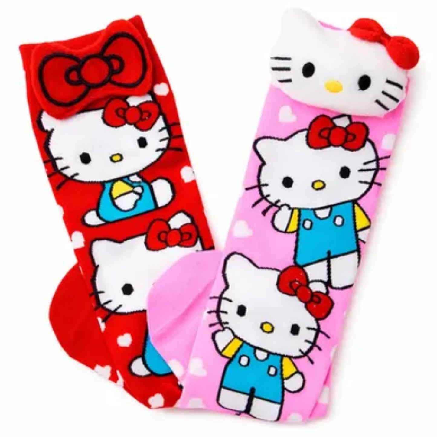 Hello Kitty Mismatched 3D Knee-High Crazy Socks