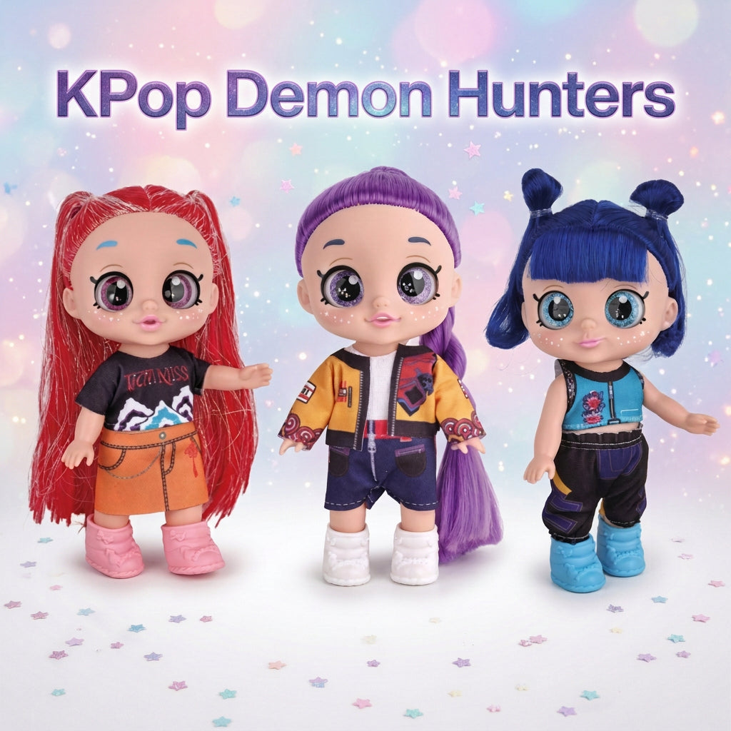 Demon Hunters Singing Doll with 5D Eyes & Blue Tiger Companion