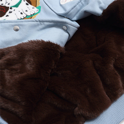 Corduroy Collar Puppy Paw Classic Jacket