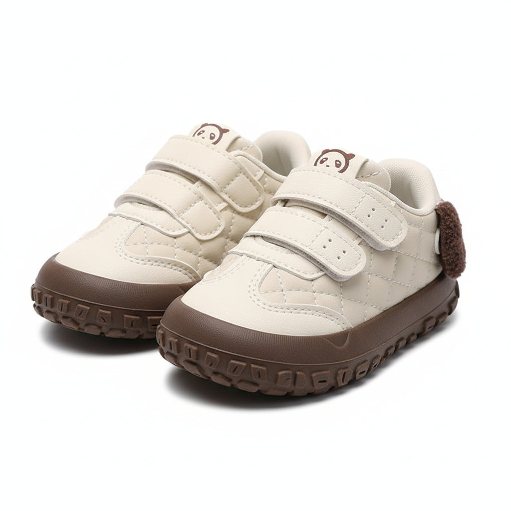 Children's Floppy-Ear Quilted Shoes - Beige