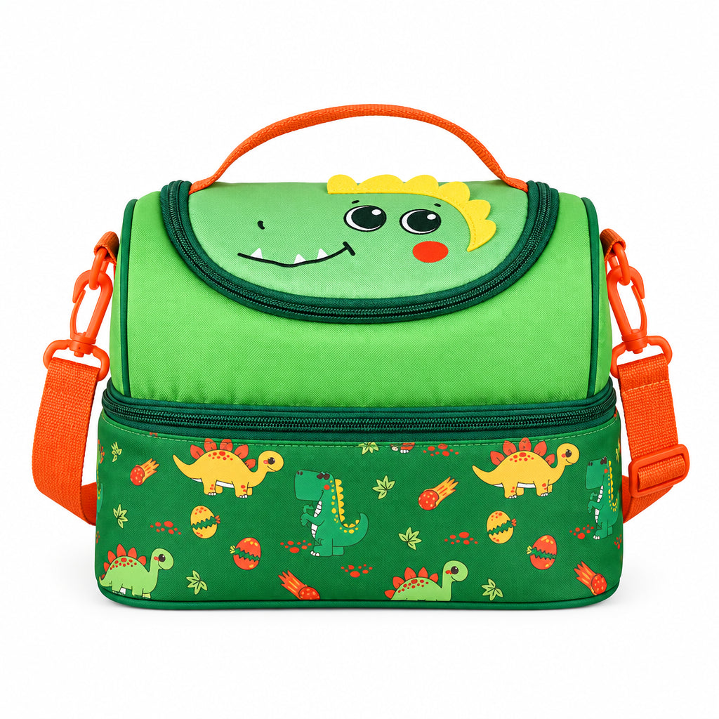 Supercute Super Dino Double Decker Insulated Lunch Bag