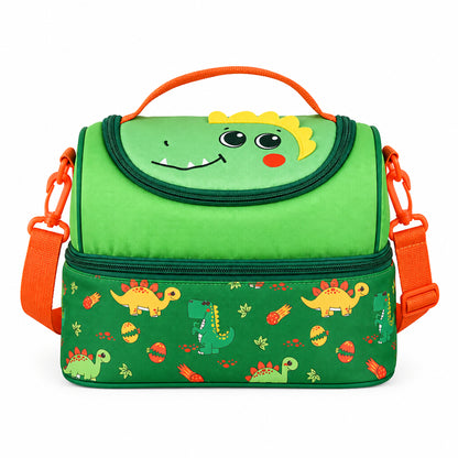 Supercute Super Dino Double Decker Insulated Lunch Bag