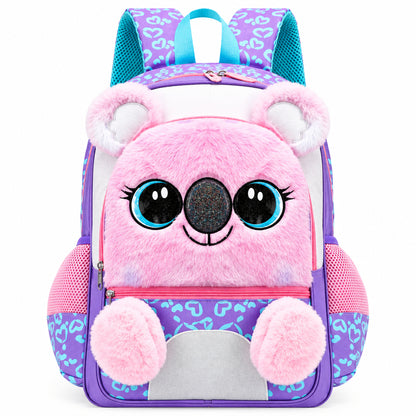 Girl's 3D Plush Koala Bear School Backpack