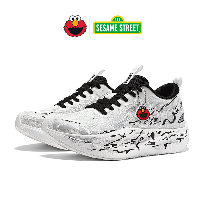 Sesame Street | Elmo Wave Knit Athletic Sneakers - Black