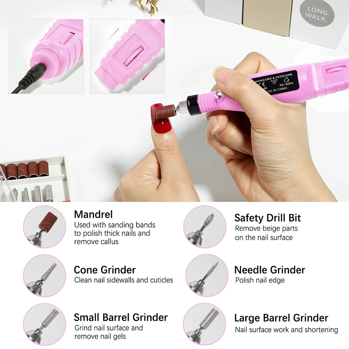 UV LED Nail Lamp & Electric Nail Drill Set