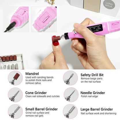 UV LED Nail Lamp & Electric Nail Drill Set