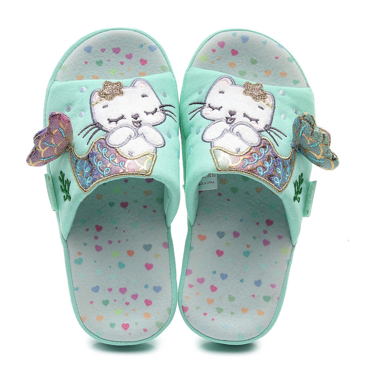 Children's Mermaid Cat Home Slippers
