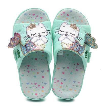 Children's Mermaid Cat Home Slippers