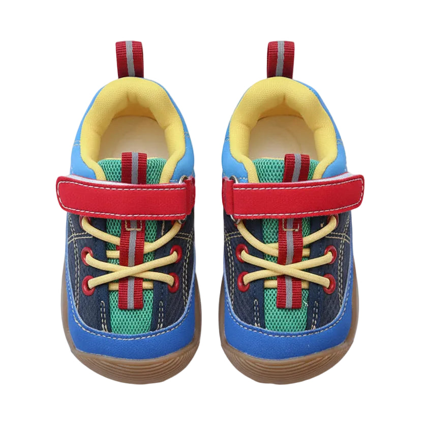 Little Jogger Patchwork Soft Sole Sneakers - Black