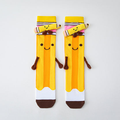 Girls' Cute 3D Cartoon Knee-High Crazy Socks