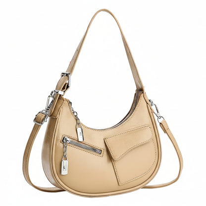 Retro Multi-Pocket Crescent Crossbody/Handbag