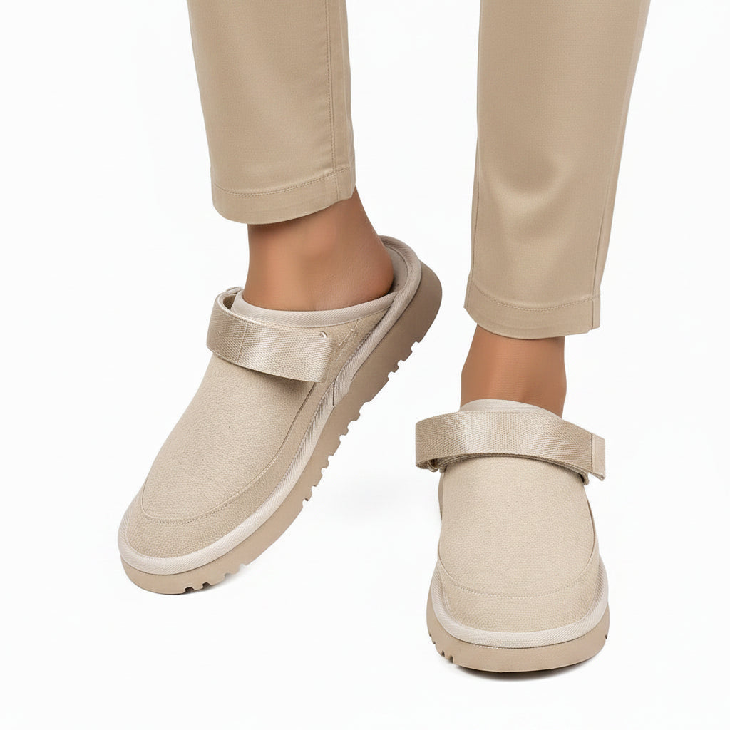 Women's Mulleus Cowhide Sandals - Biege