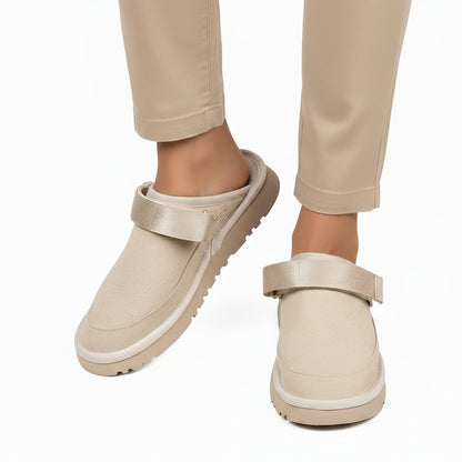 Women's Mulleus Cowhide Sandals - Biege