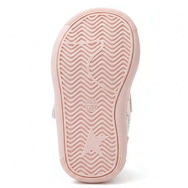 Girl's Secret Garden Soft-Soles First Step Sneakers - Pink